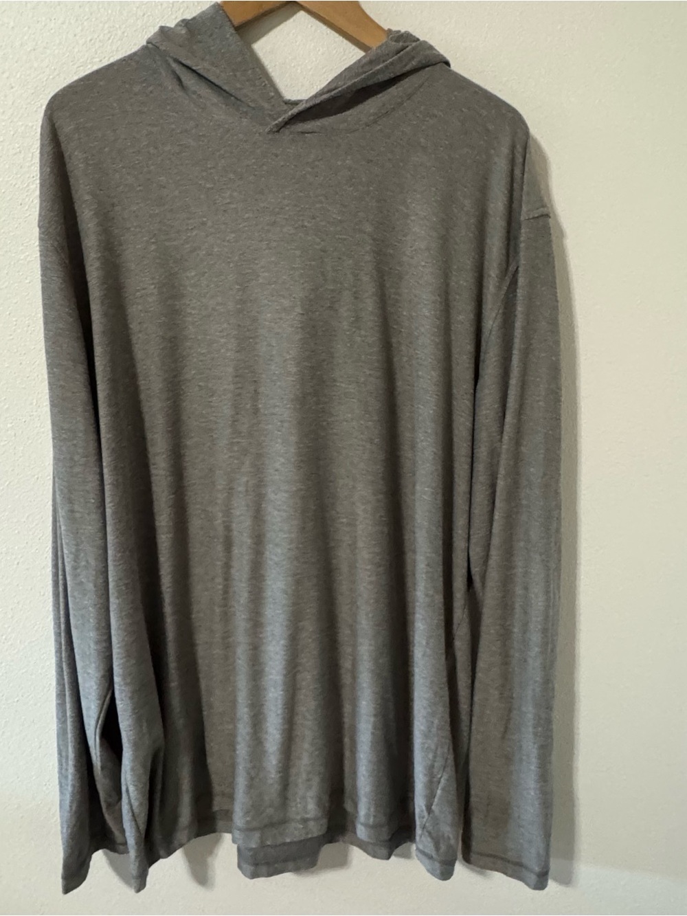 Vuori Strato Tech Hoodie Heather Gray Long Sleeve Athleisure Workout Gym-XXL